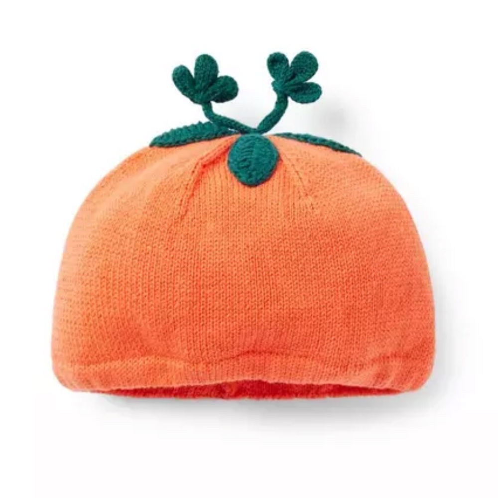 Janie and Jack Baby Knit Pumpkin Beanie